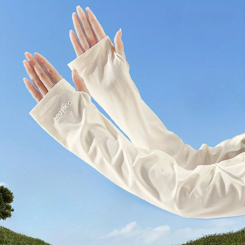 أكمام ثلجية عصرية للنساء للحماية من الشمس وأكمام فضفاضة من الحرير الصيفي وأكمام يد مقاومة للأشعة فوق البنفسجية للحماية من الشمس