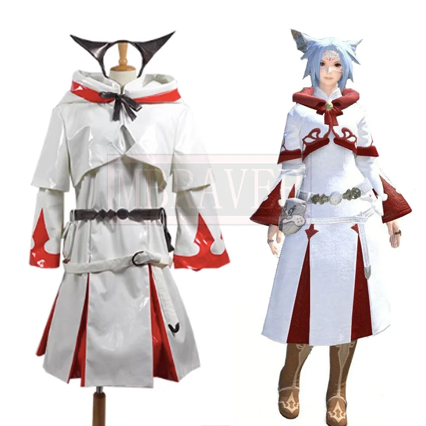 

Final Fantasy XIV FF14 White Mage Cosplay Halloween Party Uniform Costume Custom Made Any Size