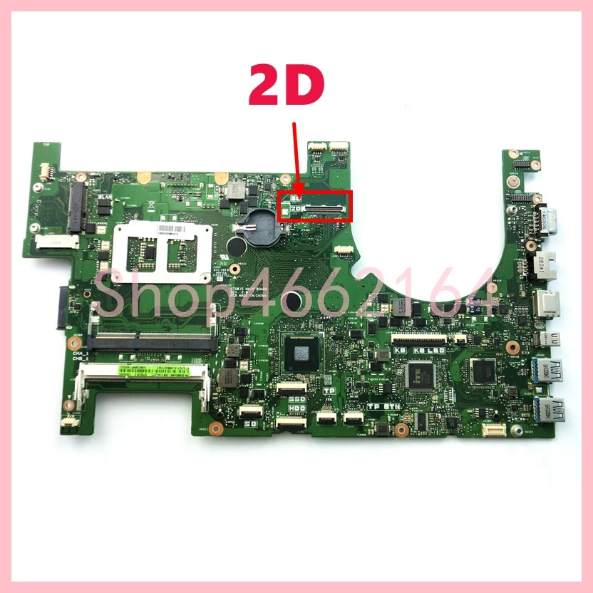 G750JS with i7-4710HQ CPU 2D Laptop Motherboard For ASUS G750JS G750JM G750JH G750JZ Mainboard Support GTX870M-V3G Graphics Card