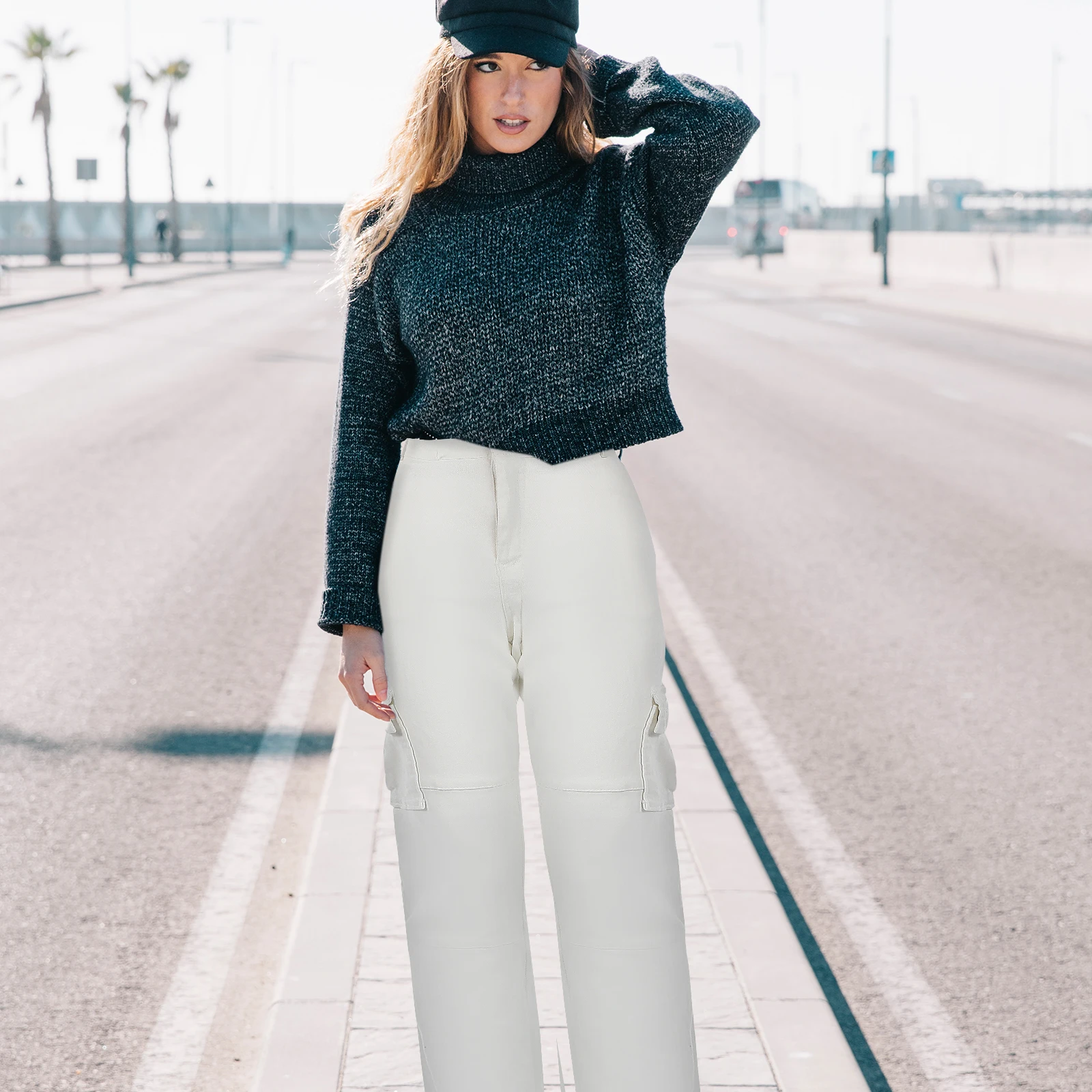 Women'S High Waisted Cargo Pants Size S With Multiple Pockets Comfortable Classic Style For Daily Travel Party Use