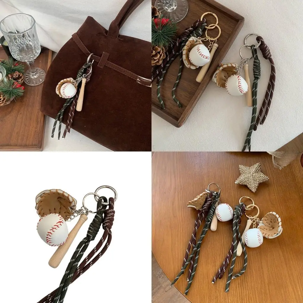 

Metal Baseball Bag Accessory Creative Keychain Handmade Design Bags Pendant 547A