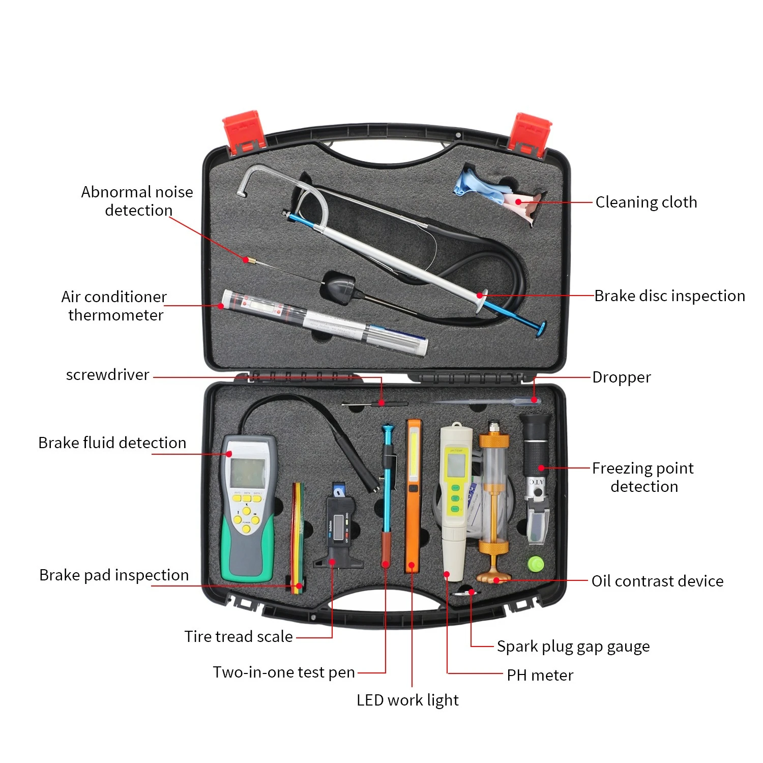 Car quick repair and quick warranty testing tool set Car testing set
