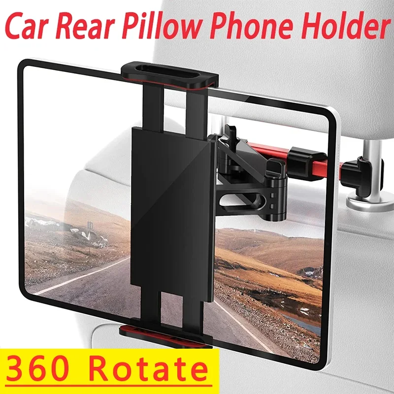 Telescopic Car Rear Pillow Phone Holder Tablet Car Stand Seat Rear Headrest Mounting Bracket for Tablet etc For Apple Samsung