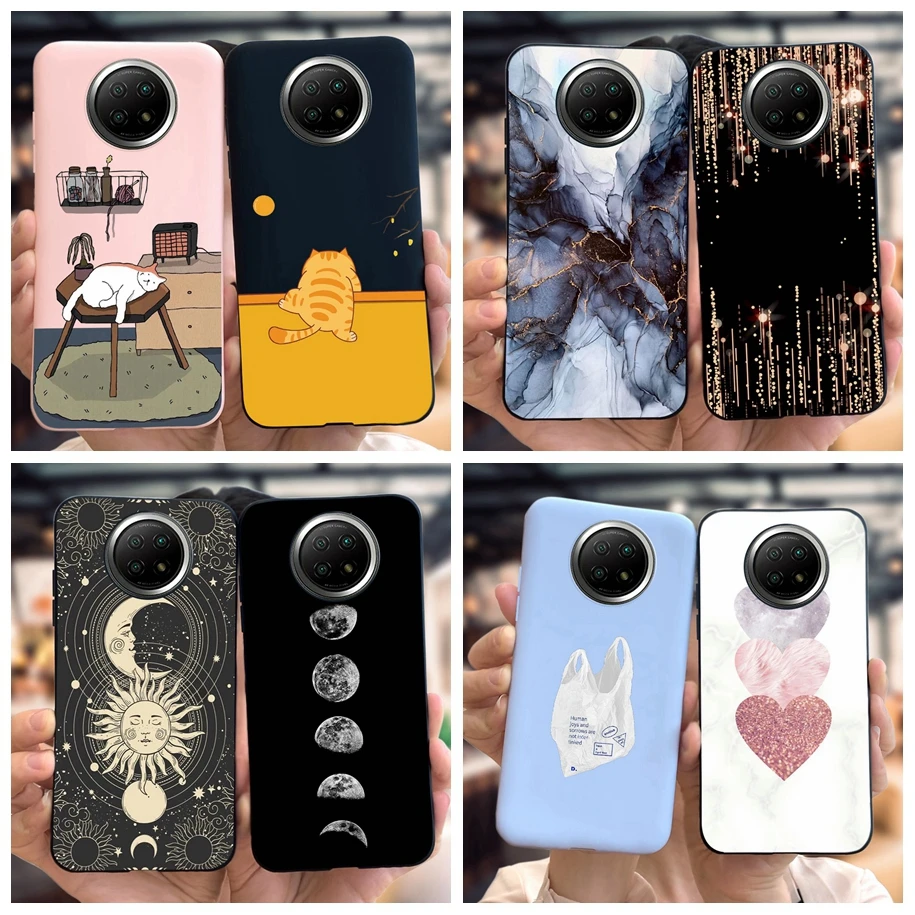 For Xiaomi Redmi Note 9T Case Fashion Marble Moon Soft Silicone Back Cover For Redmi Note 9 5G Phone Case For Redmi Note9T Funda