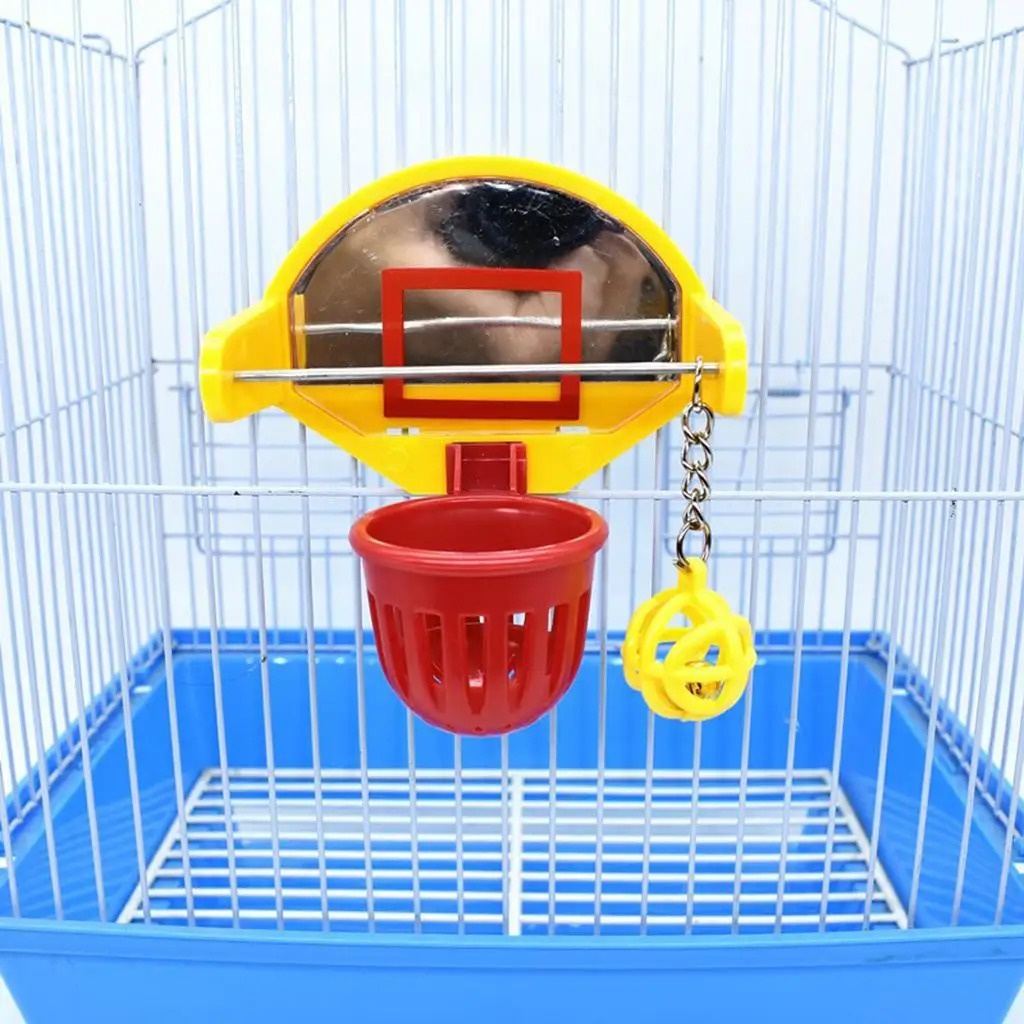 Pet Bird Trick Training Basketball Stacking Foraging Toy Cage Toy