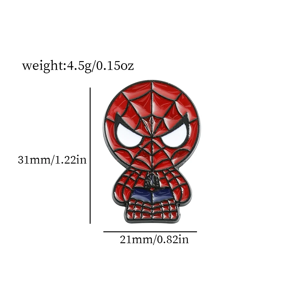 Marvel Groot Batman Iron Man Spiderman Hulk Peripheral Pin Anime Character Enamel Pins Women Brooch Kids Gift Collection