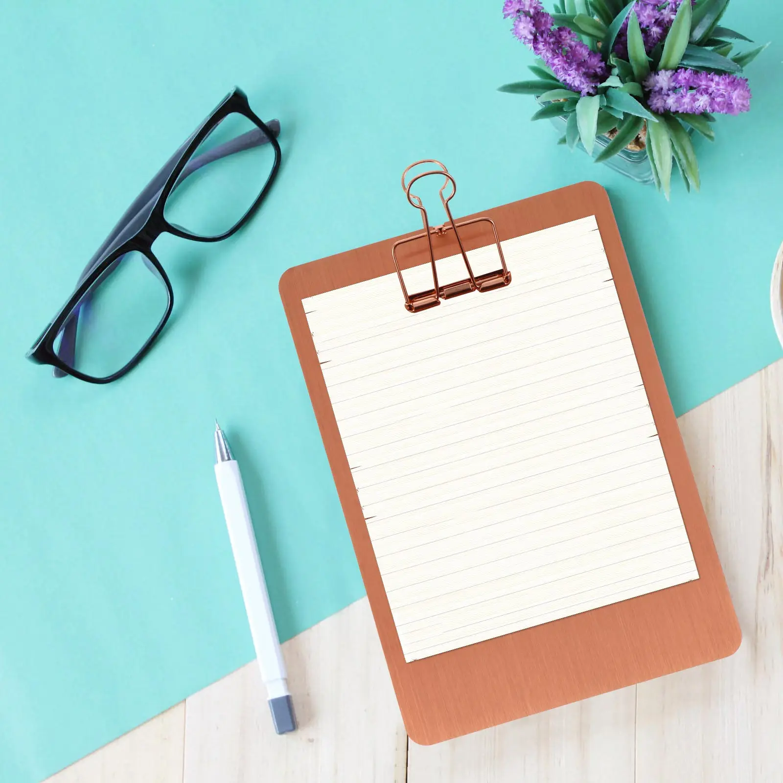 

1pc A5 Stainless Steel Clipboard Lightweight Paper Holder For School Office File Clip Hardboard Writing Pad A5 Paper Clipboard