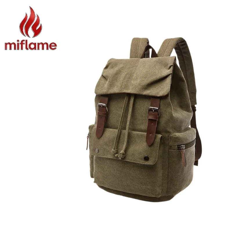 Canvas Backpack Laptop School Travel Daypack Casual Stylish New Fashion Student Bookbag Computer Rucksack