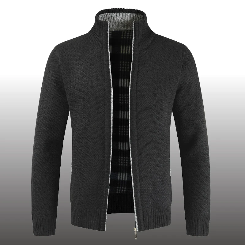

Men's Winter Warm Sweatercoat Knitted Sweater Jackets Cardigan Outwear Fleece Coats Male Casual Knitwear Clothing