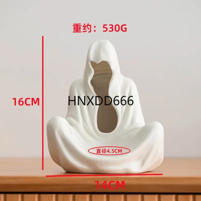 

Abstract Figure Ghost Wizard Ceramic Candlestick Aromatherapy Base Candle Holder Diffuser Trays Home Decoration Accessories