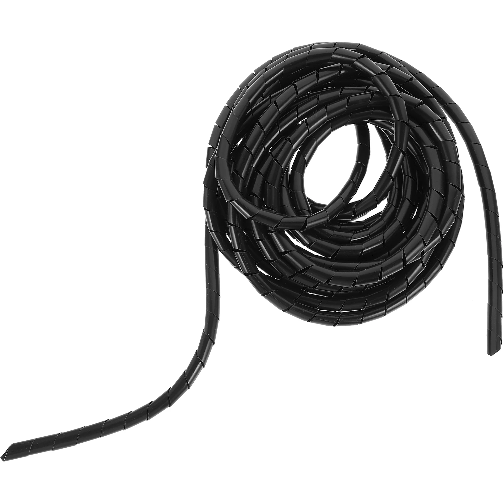 

11M PE 8mm Black Polyethylene Spiral Cable Wrap Cable Management Sleeve Wire Organizer for Home Office Factory Use