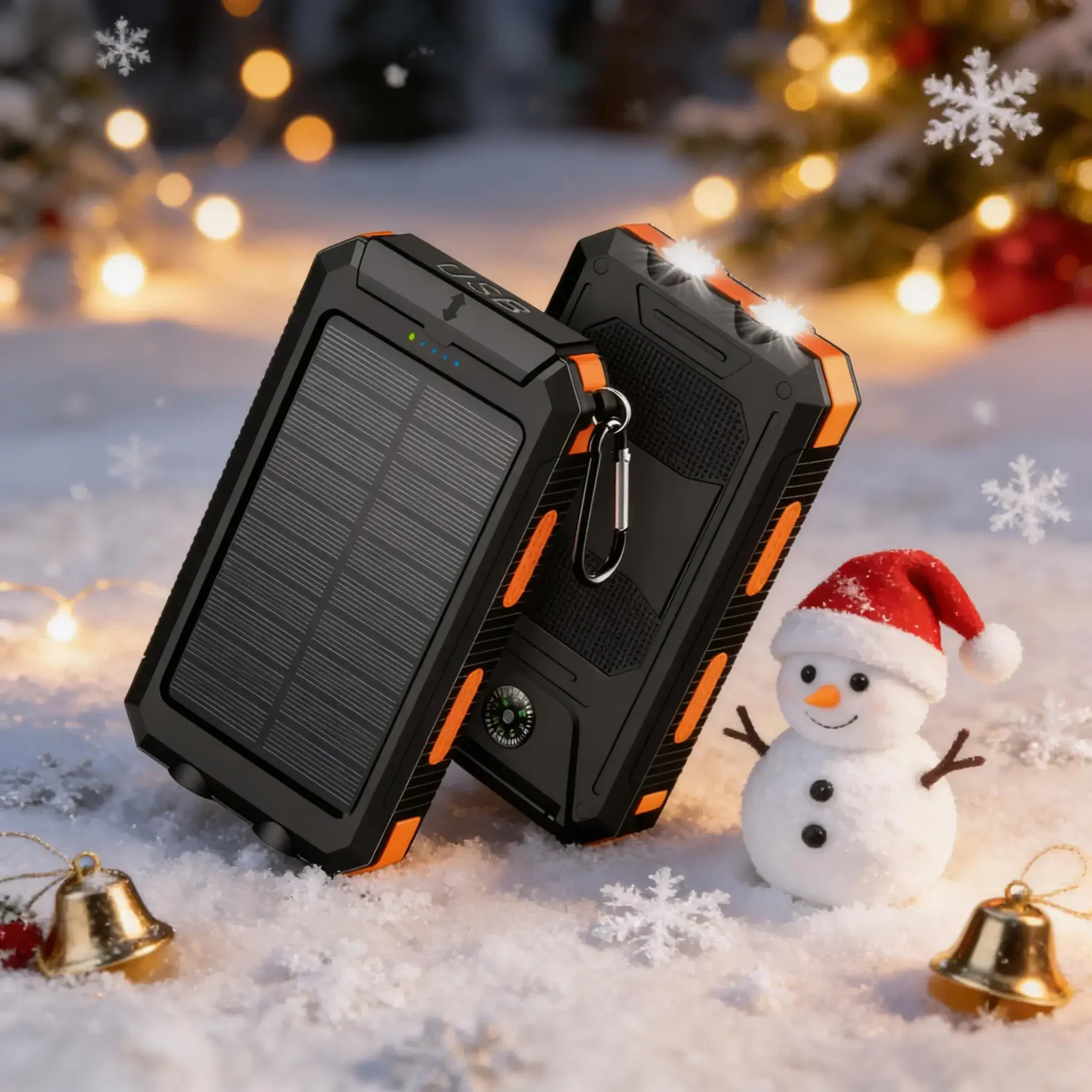 

Солнечная батарея емкостью 10000 мАч, компас, светодиодный светильник, внешний аккумулятор для пеших прогулок, кемпинга