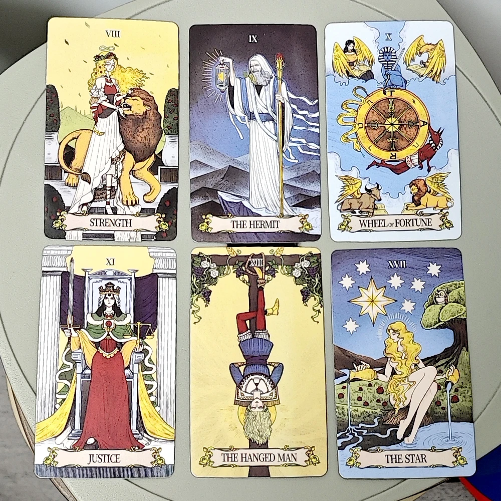 78 Pcs Colorful Tarot Cards Based on Rider Waite System Secret Mirror Tarot Deck 10.3*6cm