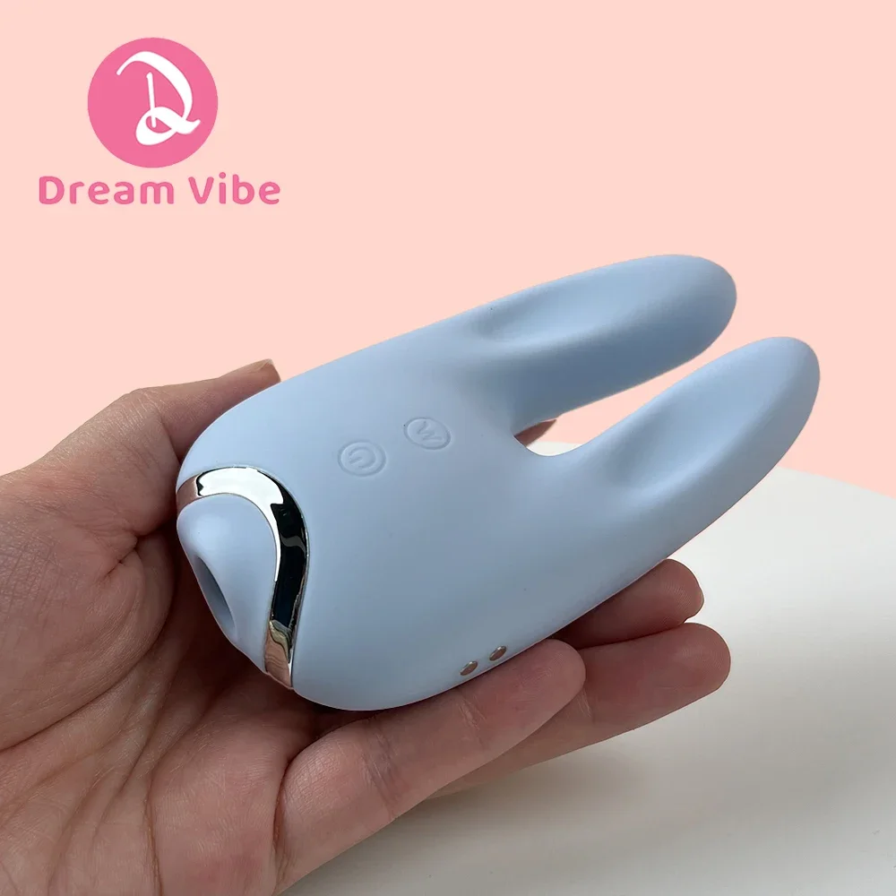 الأزرق الأرنب هزاز المحركات المزدوجة شفط هادئ والاهتزاز قوية البظر مدلك للنساء لعبة الجنس الشعبية للفتيات #4