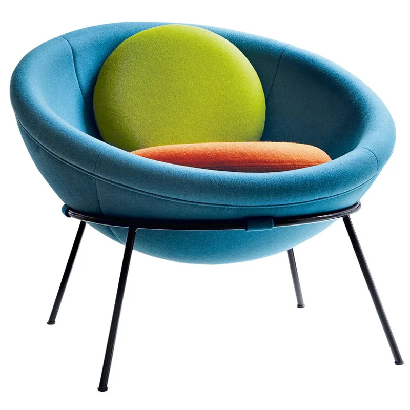 

Nordic Modern Leather Art Personality Lazy Big Bowl Creative Single Sofa Egg Space Leisure Backrest Comfortable High Living Room