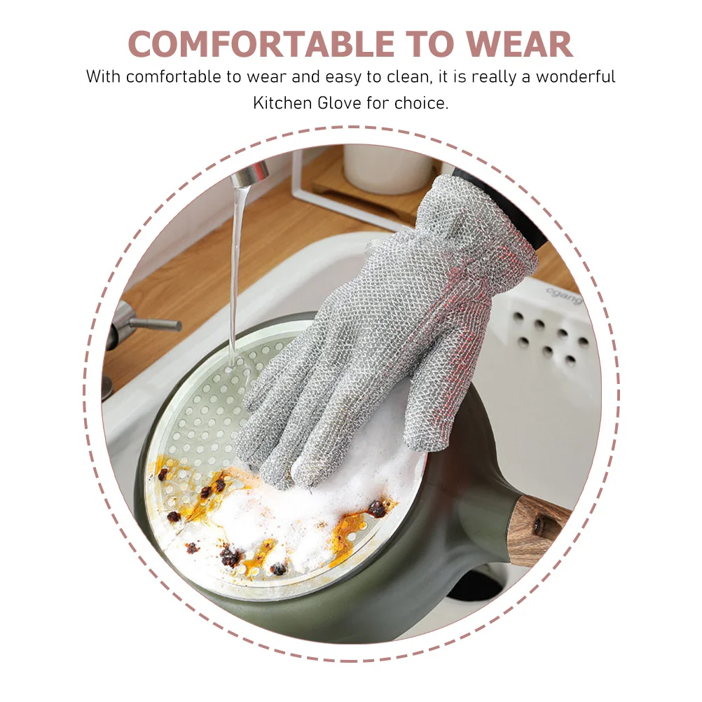 

1Pair Durable Dishwashing Gloves Protective Kitchen Gloves for Cleaning Pot Pan Washing Lightweight Comfortable Kitchen