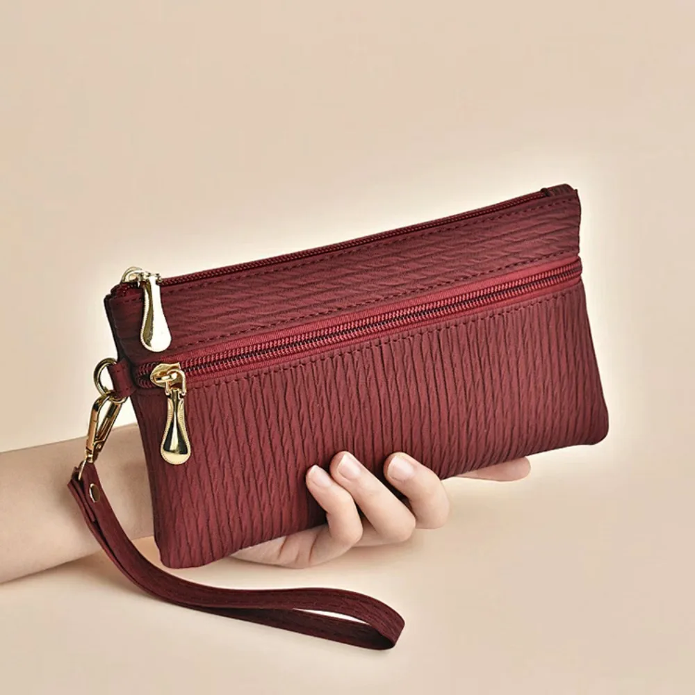 Simple Large Capacity Long Wallets Zipper Multifunctional Money Pouch Clutch Bags Women