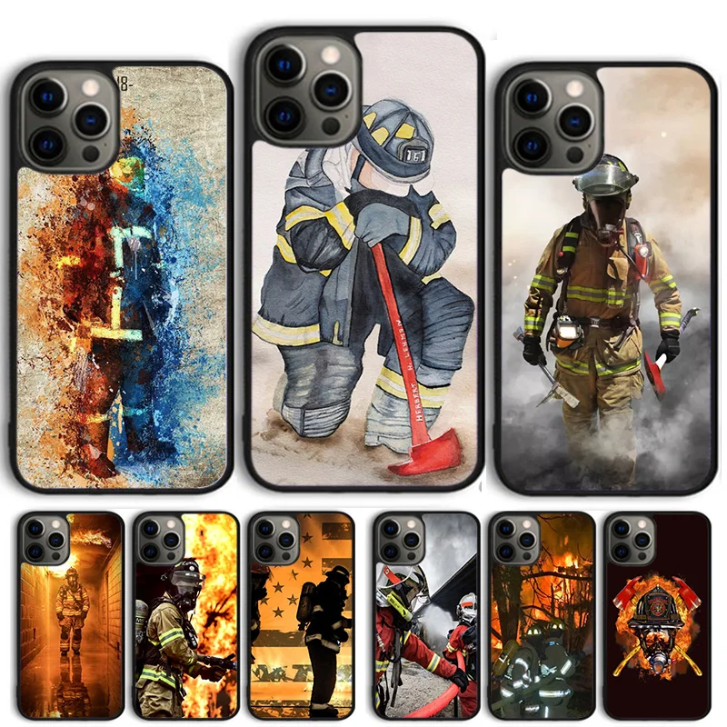 Firefighter Heroes Fireman Phone Case For iPhone 17 Air 14 15 16 13 12 Max Cover For Apple 11 Pro Max 6S Plus Coque