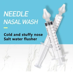 Aspirador Nasal De tubo De aguja, limpiador Nasal para el cuidado del bebé, arandela Nasal para rinitis del bebé, 2 uds., 10ML