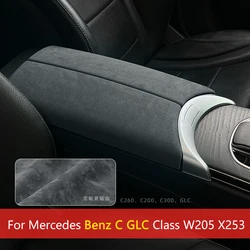 Car Center Console Armrest Storage Box Cover Trim FOR w205 mercedes accessories Benz C GLC Class X253 2015-2017 2018 2019 2020