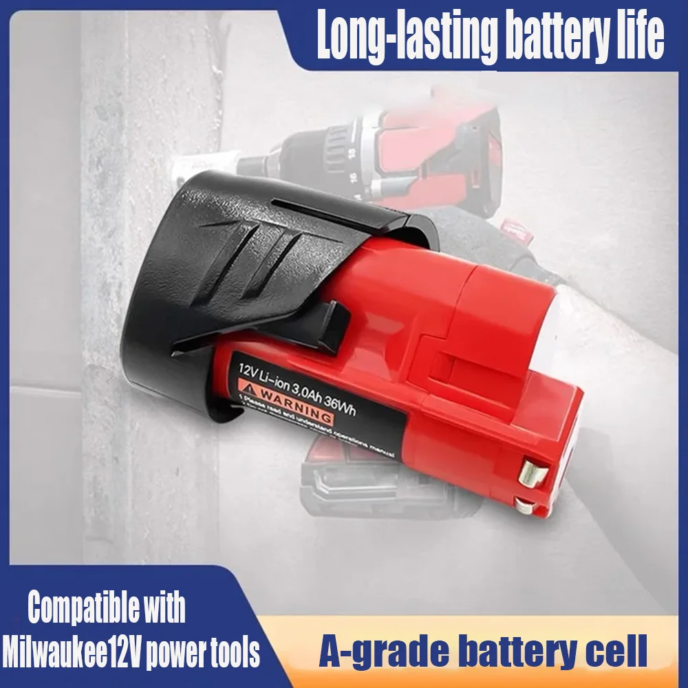 

12V rechargeable battery Suitable for Milwaukee ,compatible with Milwaukee M12 XC 48-11-2410 48-11-2420 48-11-2411 cordless tool