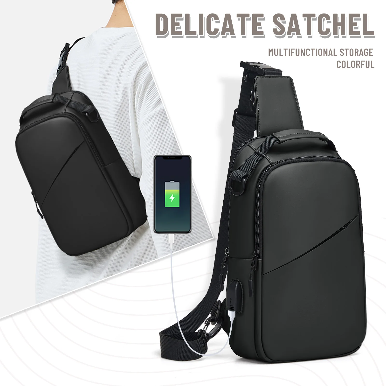 

Anti Theft Chest Bag Sling Bag Crossbody Backpack for Men Women Sling Backpack Hiking Daypack Multipurpose Cross Body Chest Bag