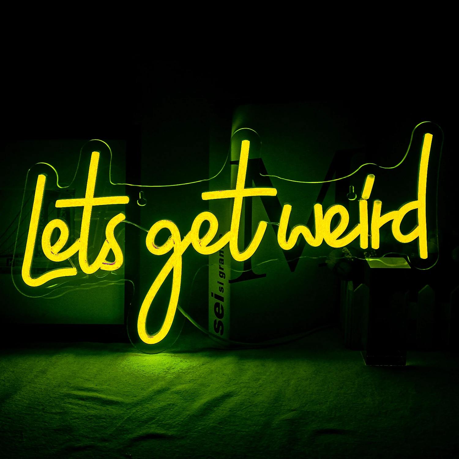 Lets Get Weird Neon Sign LED Wall Hanging acrilico Club Restaurant Bar Shop Wedding Party estetica Room Home ART Wall Decor Gift