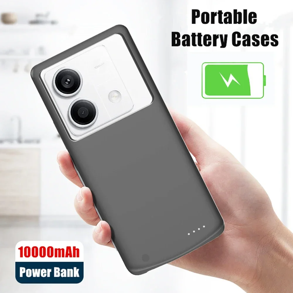 JayoWade 10000mAh Power Case For Xiaomi Mi POCO X6 Pro 5G External Battery Cases Portable Charger Power Bank Cover POCO X6 Pro