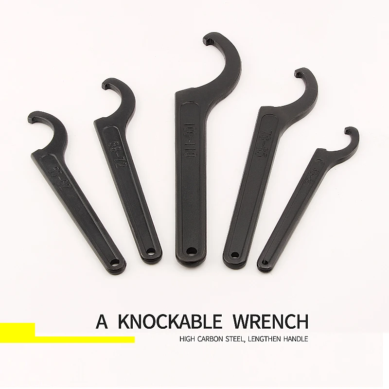 22-220mm Round Nut Half Moon Wrench - Adjustable Motorcycle Shock Absorber Wrench Set - Pre-Load Hook Spanners, C Spanner Tool