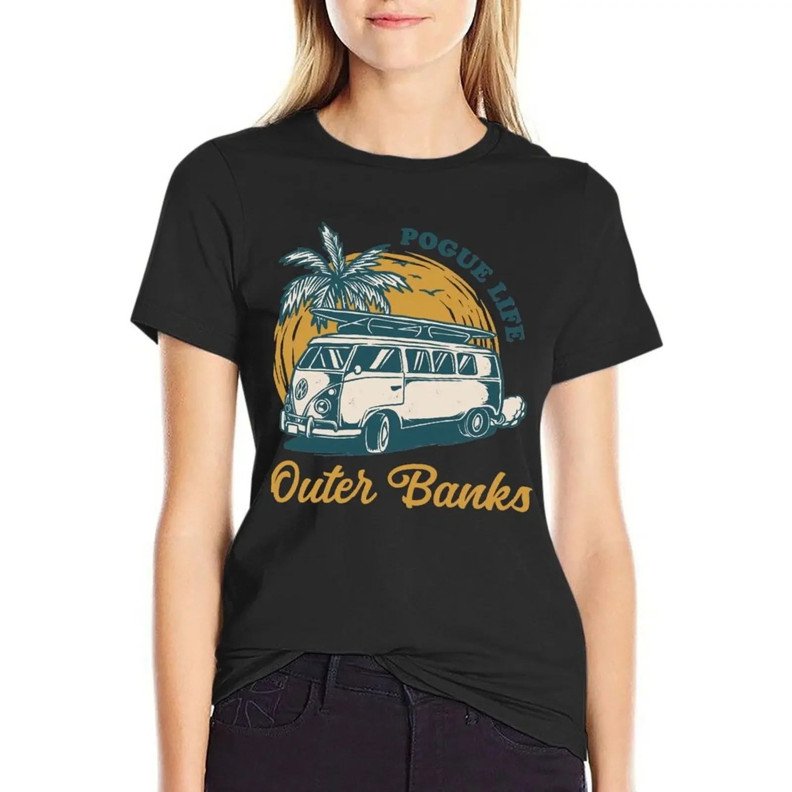 

Outer Bank Pogue Lifes T-Shirt graphics blanks plain quick drying funny t shirts for Women