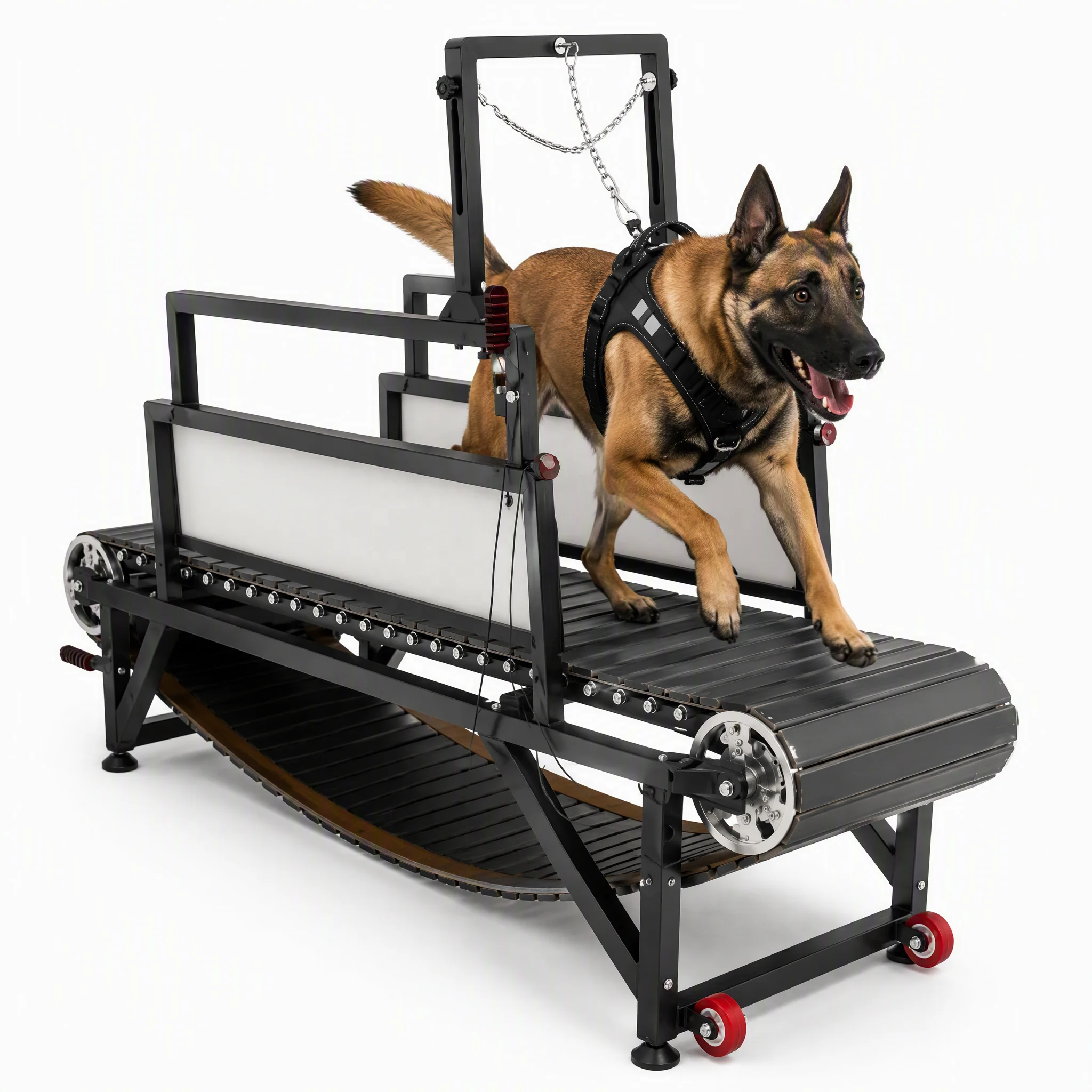 Silent Glide Manual Dog Treadmill with Aluminum Alloy Wheels-Adjustable Speed for Small Medium and Large Dogs Agility Training