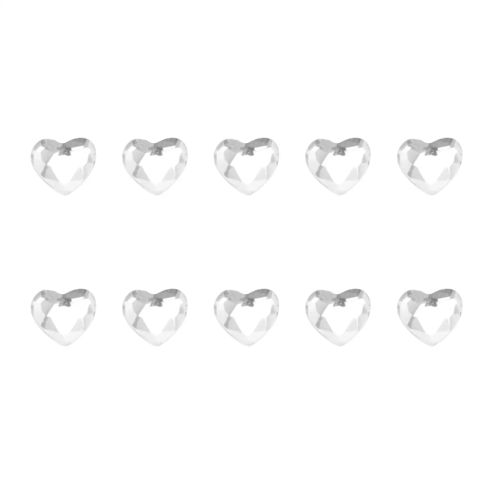 

10 Pcs Heart Shaped Tooth Decoration Gems Rhinestones Teeth Nail Make Up High Grade Durable Beautiful DIY Teeth Accessory Unique