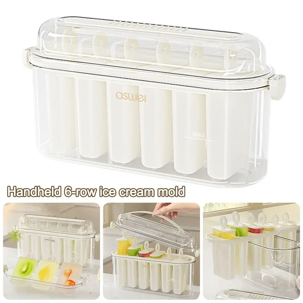 New 6-Link Popsicle Mold Easy Release With Lid Popsicle Molds Homemade Ice Pop Maker