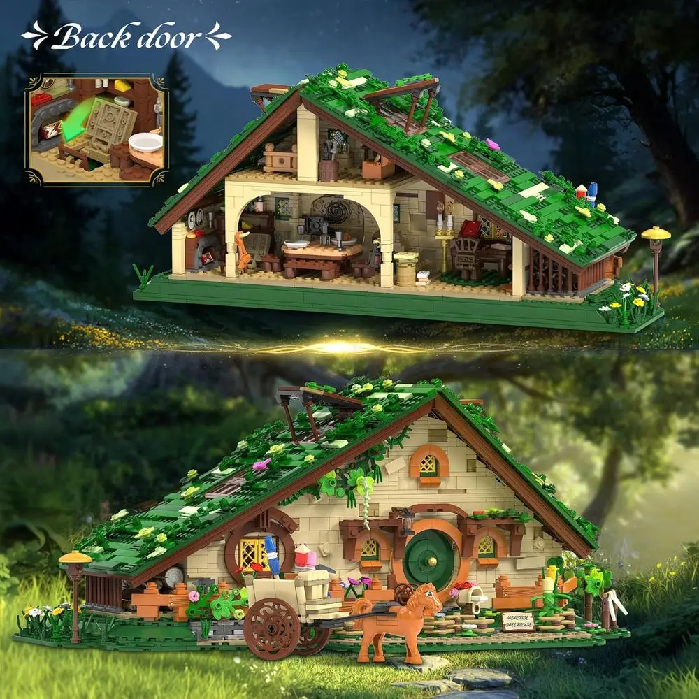 Juego de bloques de construcción de casa en el árbol medieval de fantasía con interior, jardín, 2088 piezas, regalo ideal para adultos