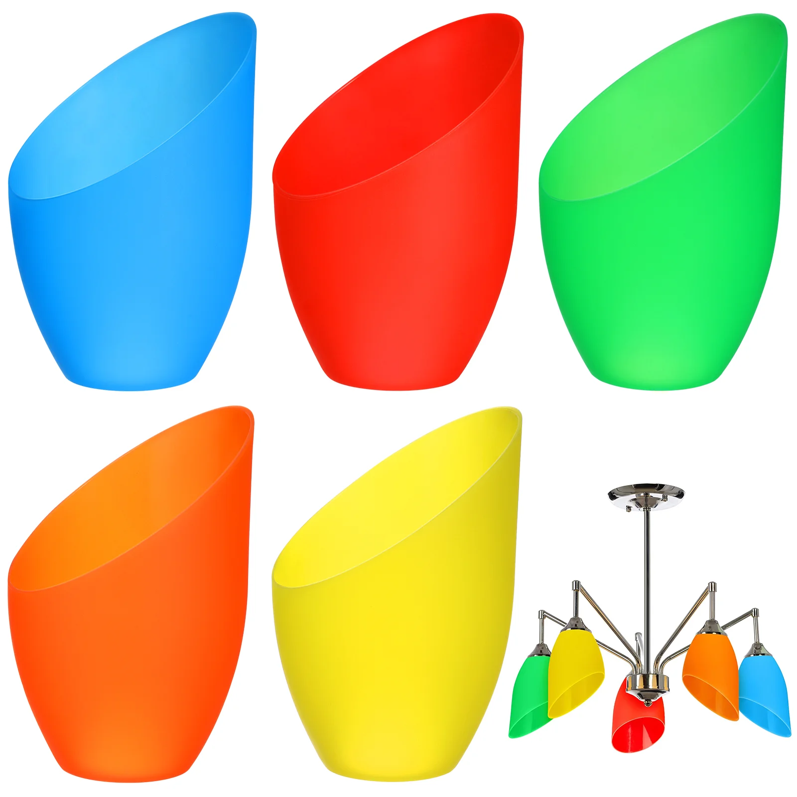 

5 Pcs Horseshoe Lampshade Replacement Accessory Plastic Floor Colorful Unique Cover Inclined Head