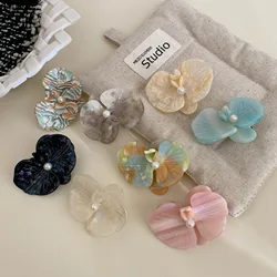 New Creative Design 6.2CM Delicate Phalaenopsis Side Clip Fashion Colorful Acrylic Duckbill Clip Hairpin Hair Accessories