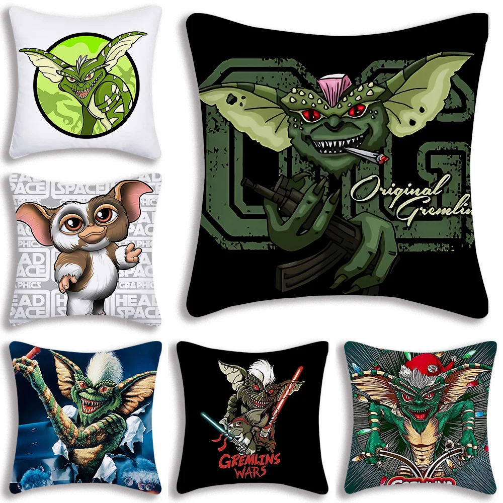 Gremlins Pillow Covers Cartoon Sofa Decorative Home Double-sided Printing Short Plush Cute Cushion Cover