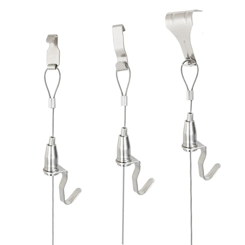 20pcs/S-Shaped Hooks, Various Styles of Art Painting Exhibition Rail Hooks, Suitable for Gallery Image Hanging Systems