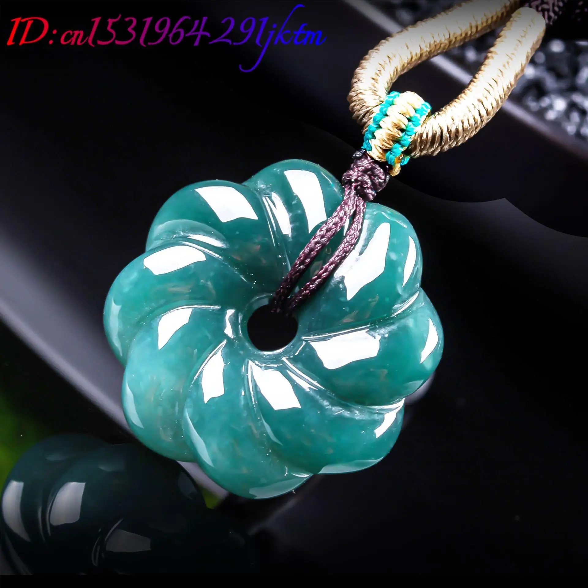 Natural Burmese Jadeite Flower Pendant Necklace Accessories Gemstone Talismans Fashion Jewelry Real Jade Luxury Gifts for Women view 2