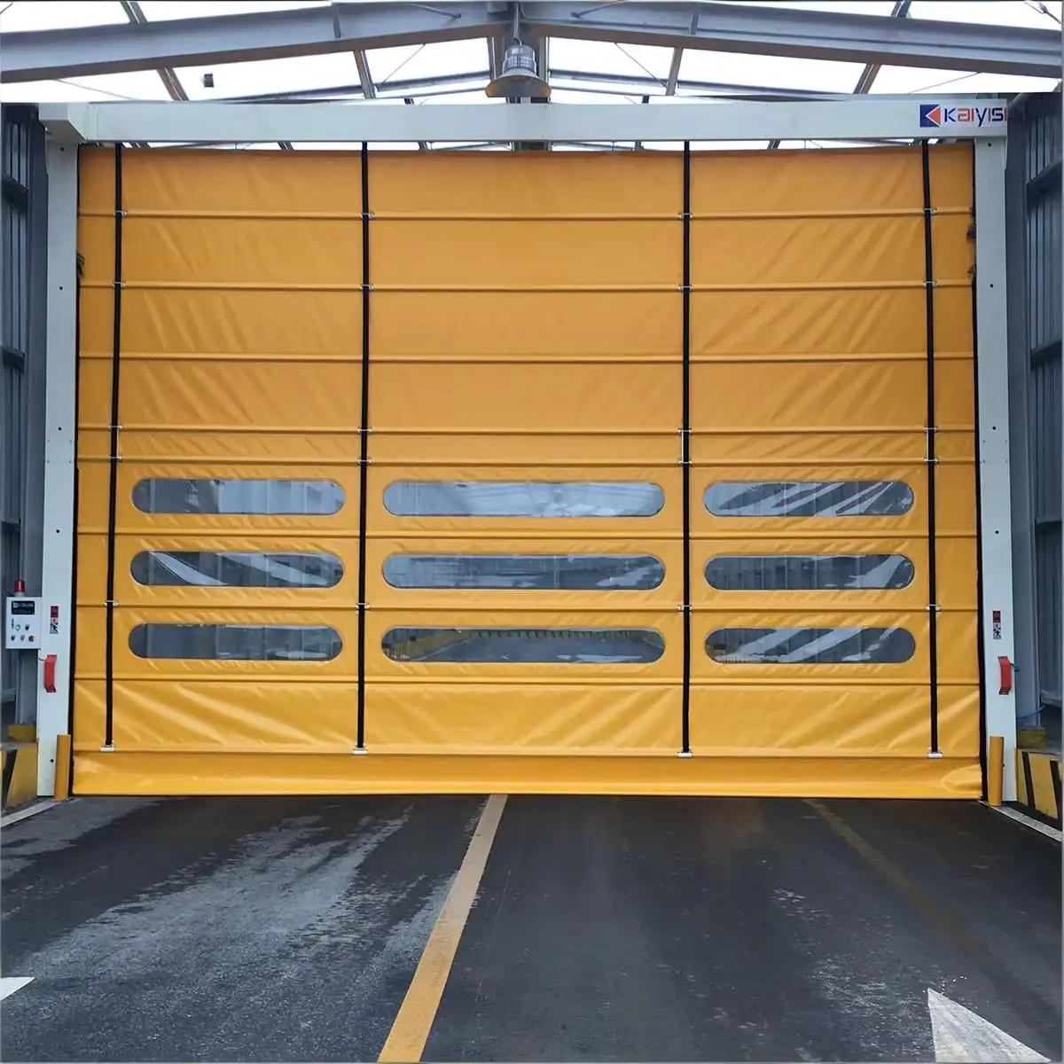 Large Size  Stacking Curtain High Speed Industrial Door For Industrial Workshop Environment