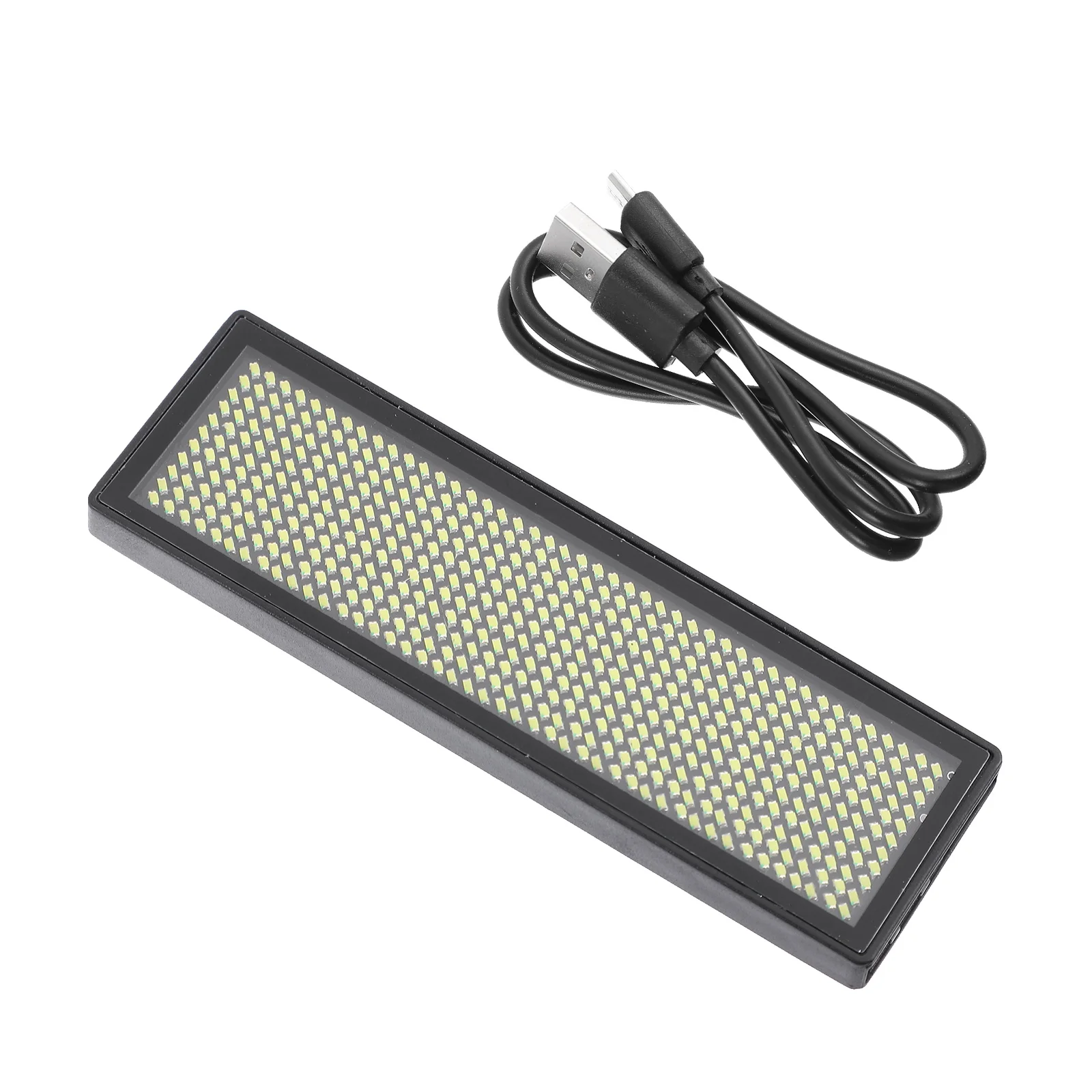 

LED Name Badge Message Programmable Digital Display Sign retractable PCV powered adjustable for exhibitions