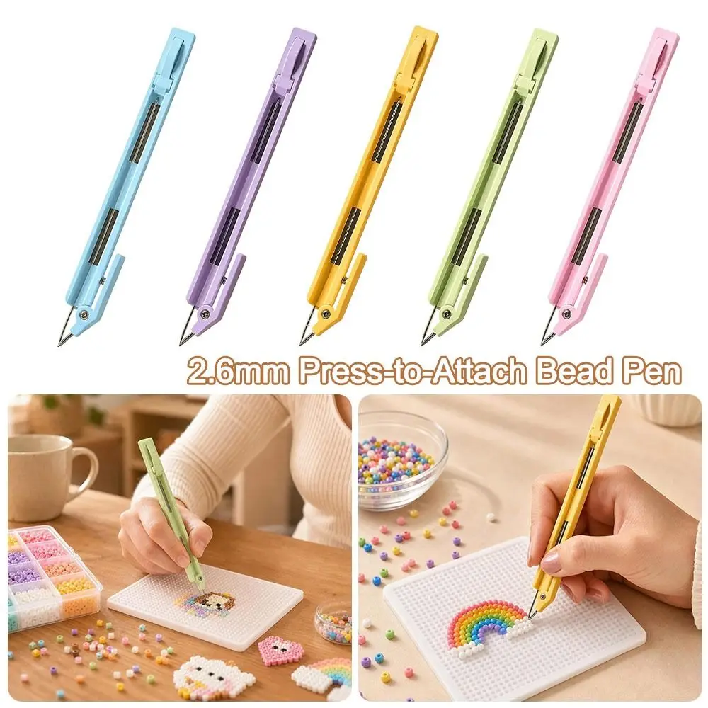 Handheld Bead Placement Pen Smooth Gliding Automatic Dispensing Perler Bead Pen DIY Crafting For 2.6mm Beads Bead Peg Pen