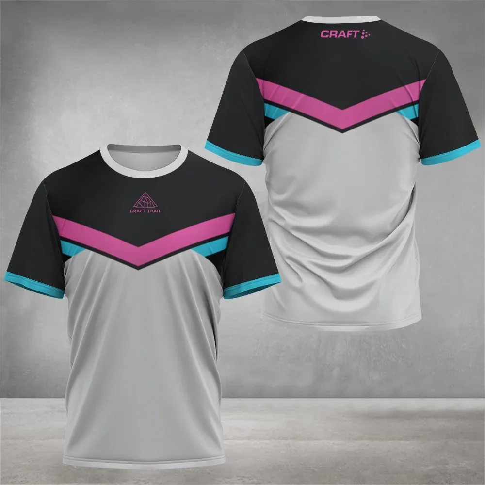 2026 Fashion Men's Color Block Sport T Shirt Outdoor Quick Dry Short Sleeve Running Training Athletic Tee Fitness T-shirts
