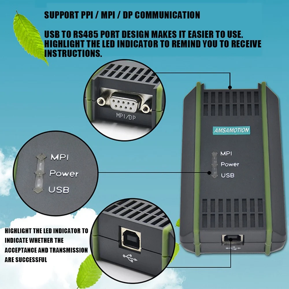 Imagem -05 - Amsamotion-usb Cabo de Programação para Siemens S7200 300 400 Plc Rs485 Profibus Mpi Ppi Comunicação Substituir 6es79720cb20-0xa0