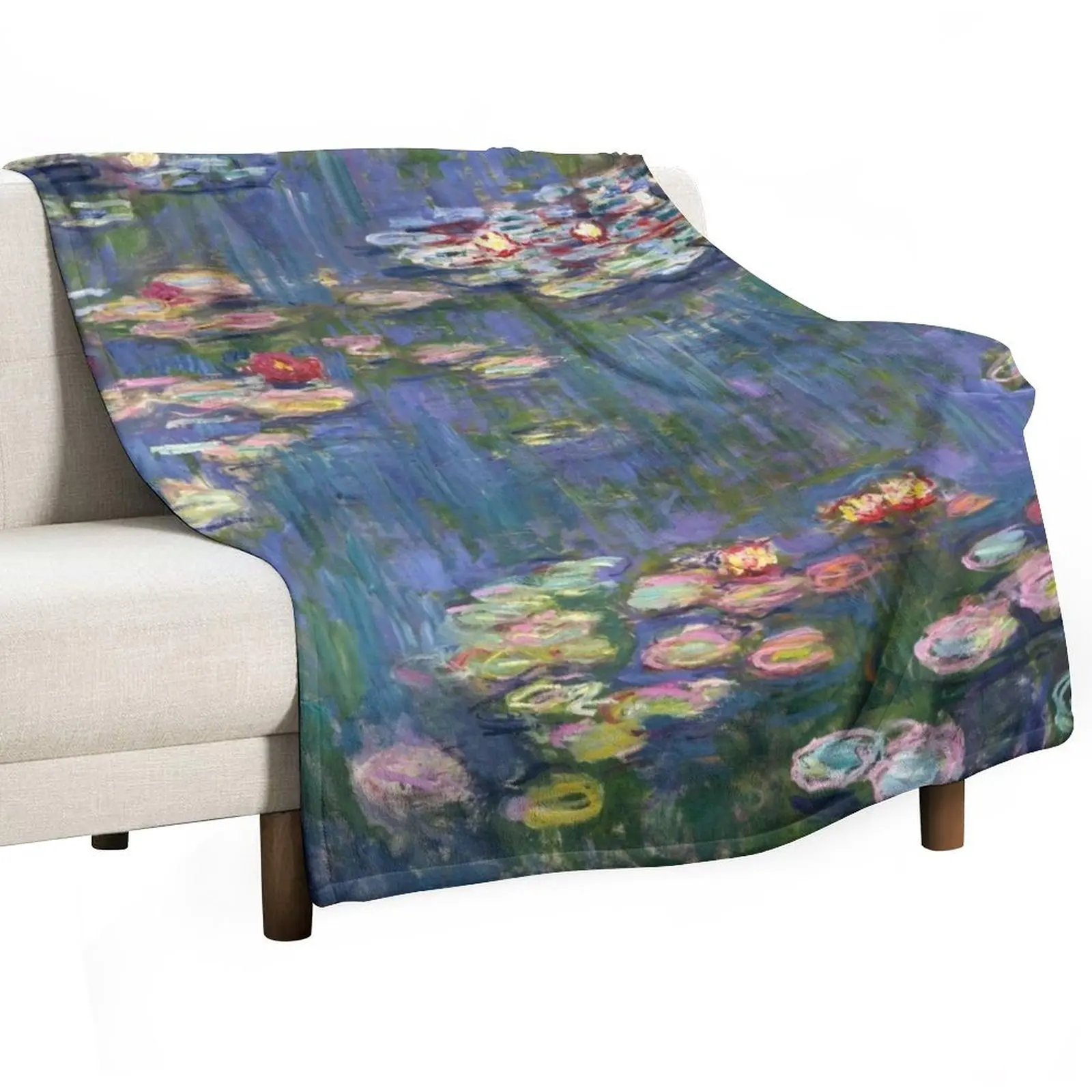 

1916-Claude Monet-Water Lilies-200 x 200 Пледы Очень большое одеяло Роскошные летние модные детские одеяла