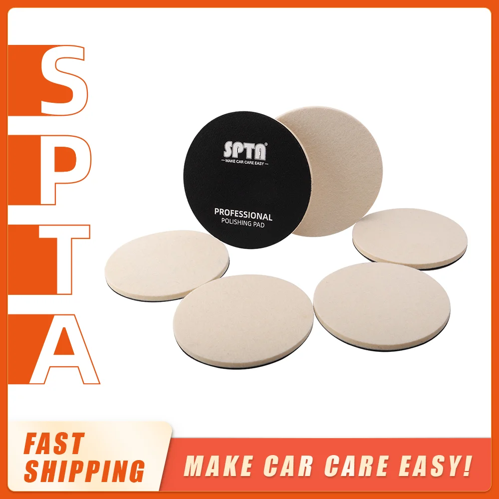 (Single Sale) SPTA 1"/2"/3"/4"/5"/6"/7" Glass Polishing Pad Wool Felt Polish Pad  for Polishing Glass, Plastic, Metal, Marble