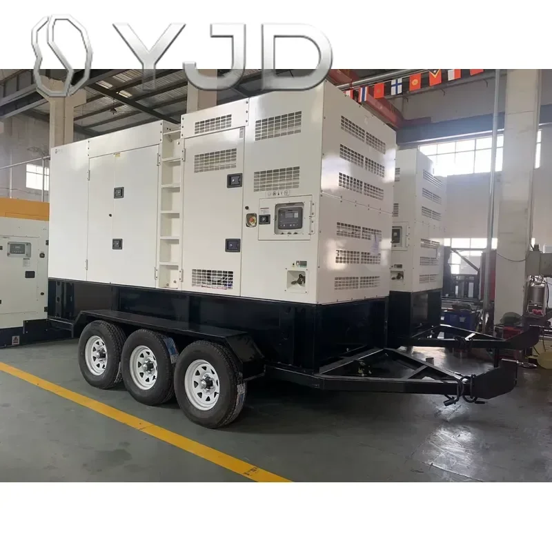 150Kw 150Kva Trailer Type Heavy   Water Cooled Diesel Generator Three Phase for Sale Factory Direct