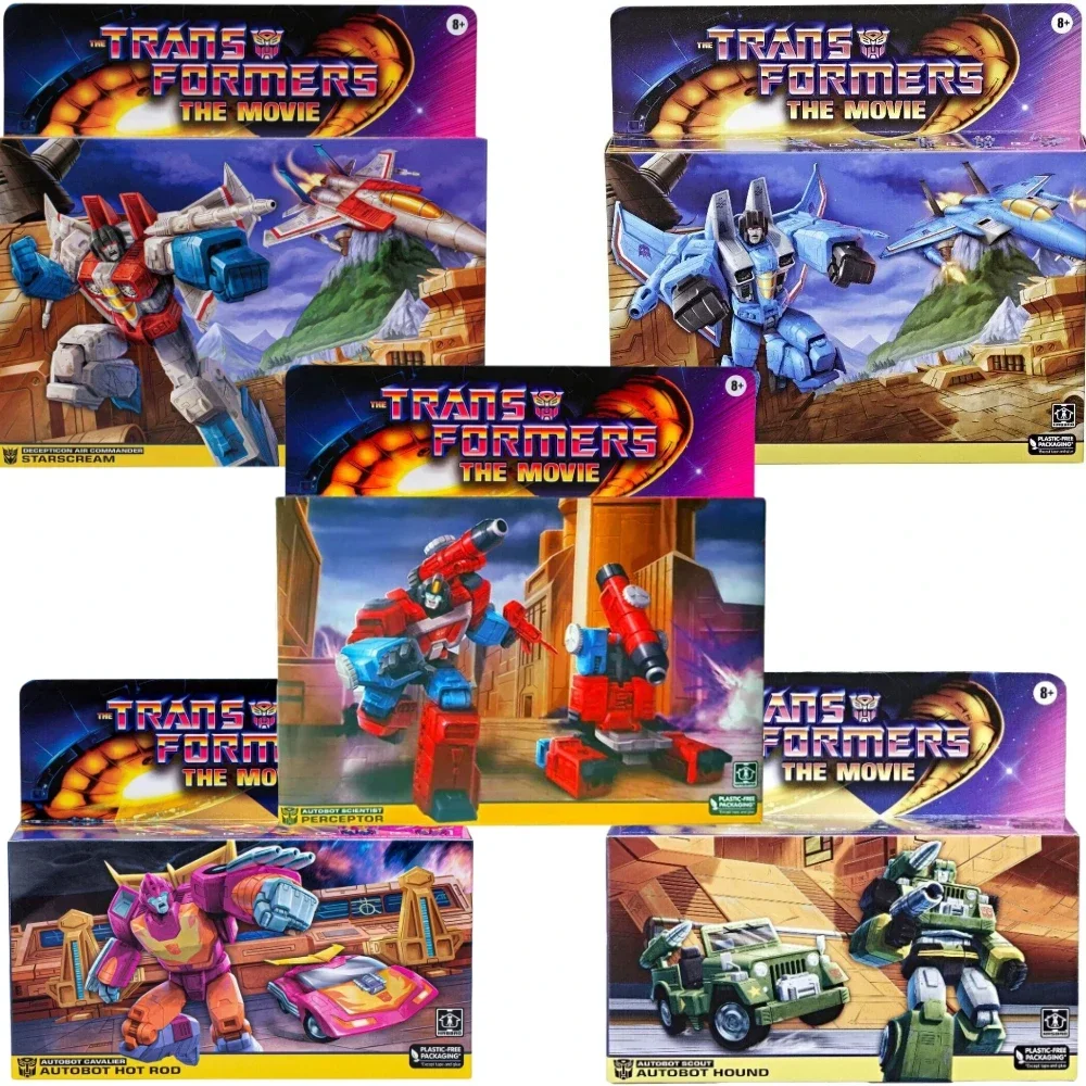 Transformers Retro Starscream recytor Hot Rod Skywarp Movie G1 Walmart Kickback SHRAPNEL Robot ornamento da collezione giocattoli