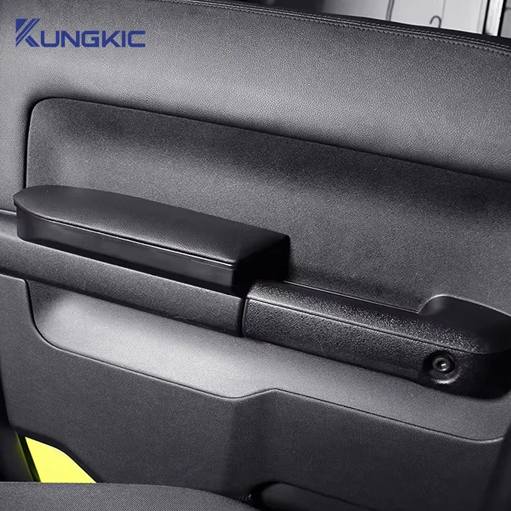 For Suzuki Jimny 2018-2026 Plastic PU Leather Car Armrest Cushion Elbow Support Cover Reduce Fatigue Car decoration Accessories