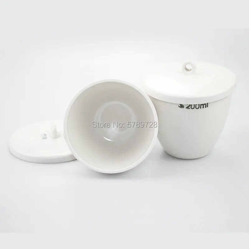 All size available 5ml to 300ml Ceramic Crucible Laboratory Equipment Porcelain Crucible with Cover Lid